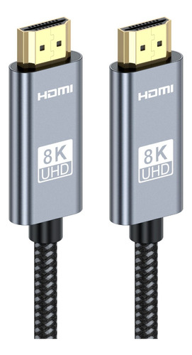 Cabo HDMI 8K Ultra Hd V2.1 de alta velocidade de 5 metros