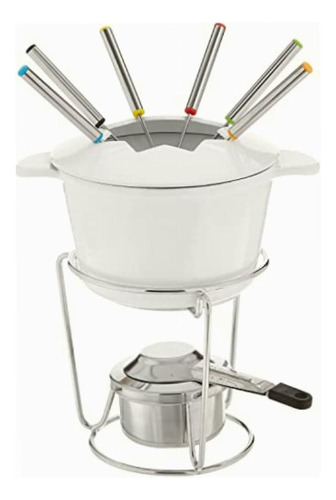 Cuisinart Fp-115rs Juego De Fondue, Hierro Fundido, 13 Color Blanco