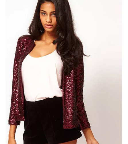 Blazer De Fiesta Con Lentejuelas Para Mujer