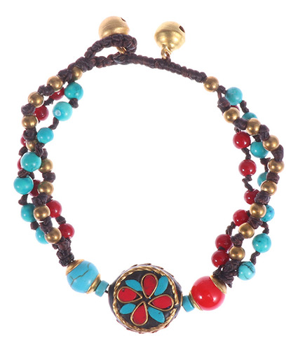 Pulsera Tejida Ajustable De Nepal Hecha A Mano, Estilo Nacio