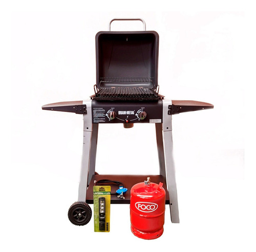 Parrilla A Gas Bram Metal Mastergrill 2q Env Gratis Amba