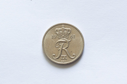 Moneda - Dinamarca - Colección - Numismática - Corona - 1961