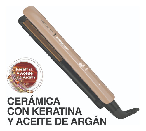 Plancha de cabello Remington Keratin Therapy S8599 negra y rosa 120V/240V