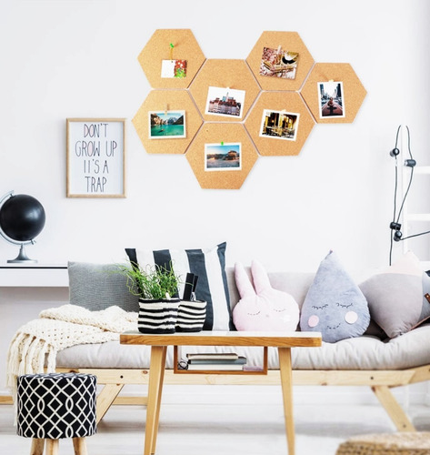 Corcho Hexágono Panel De Corcho Formas Decoración Pared 4 Mm
