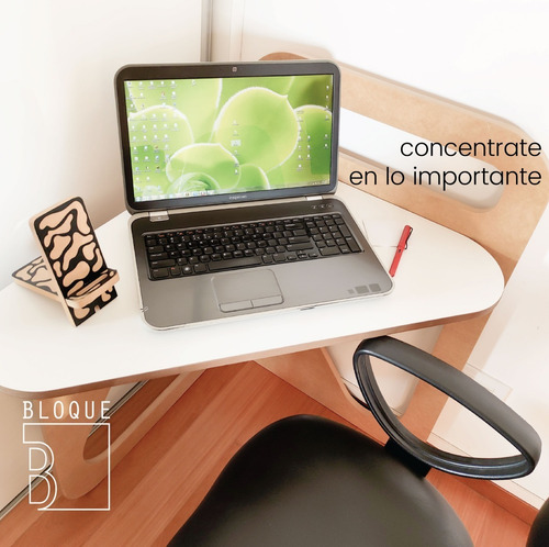 Escritorio Tres, Plegable + Soporte De Celu