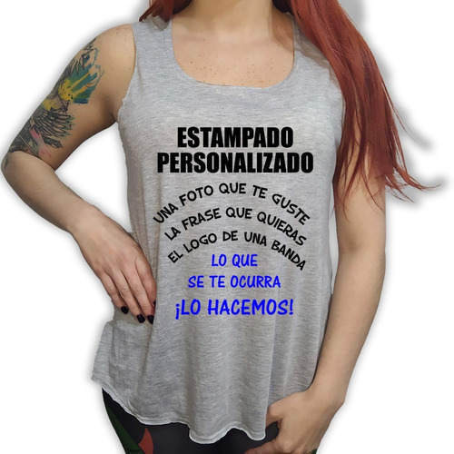 Musculosa Acampanada Personalizar Tu Imagen Foto Frase Tc