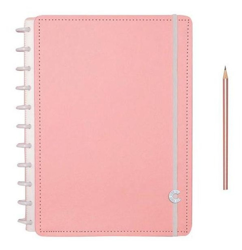 Caderno Inteligente Rosa Pastel 80 folhas lisa e pautada unidade x 1 27.5cm x 24cm