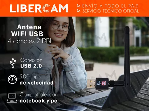 Antena WIFI USB Adaptador 300Mbps 5dBi LAN PC Ordenador Mesa