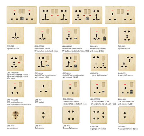 146 Soquete Duplo 13a - Painel De Soquete Comutado 13a Com D