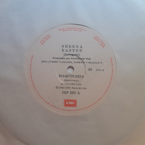 Vinilo Simple - Sheena Easton (maquinaria)