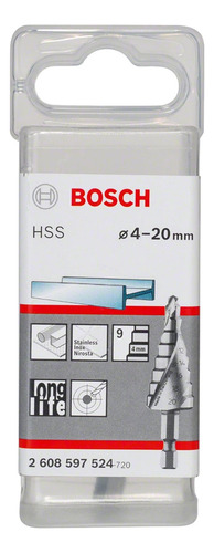 Broca Escalonada Hss Com Geometria Espiral 4 A 20mm- Bosch