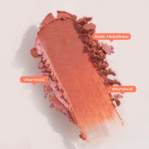Ollie Bastão 3 Em 1 Coral Blush, Batom E Sombra Fps 95 Coral