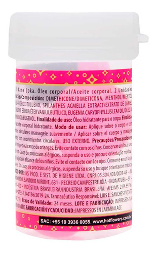 Imagem 3 de 3 de Gel Lubrificante Xana Loka Bolinhas Hot Flowers Sabor