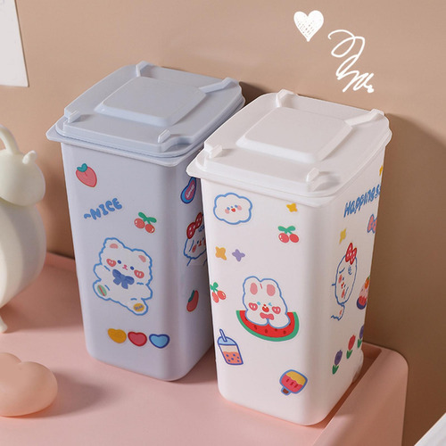 Mini Papelera Cubo De Basura Cubo De Basura Para Mesita Azul