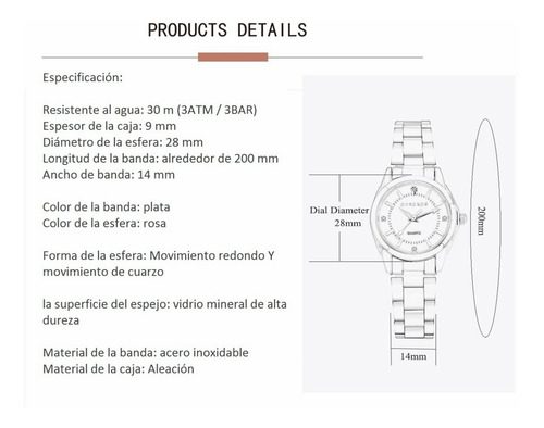 Reloj De Dama De Diamante,reloj De Mujer De Moda Impermeable