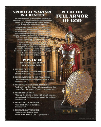 Dicksons Put On Full Armor Antiqued Bronzed 10 X 8 Mdf Decor