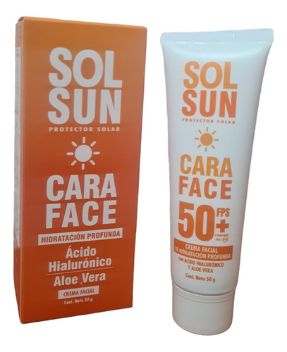 Solsun, Protector Solas 50 Fps+, Resistente Al Agua, 100 Gr
