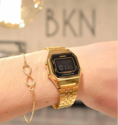Casio clasico dorado sale