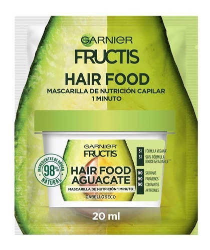 Tratamiento Para Cabello Fructis Mask Aguacate 20ml