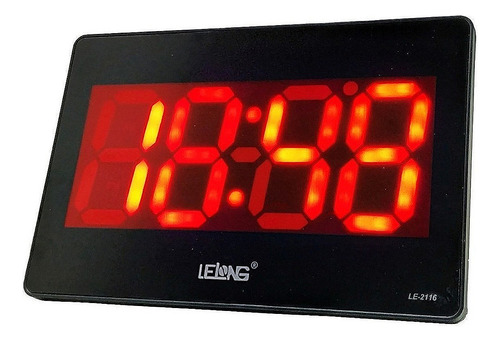 Relógio Lelong Le-2116 Parede Mesa Led Grande Calendário