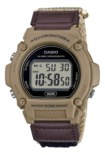 Reloj Casio Illuminator Digital W-219hb-5av Caballero Ts 