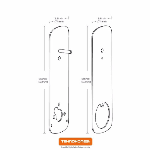 Accesorio Placa Cobertura Plateado P/ Modelo Tekno Smart