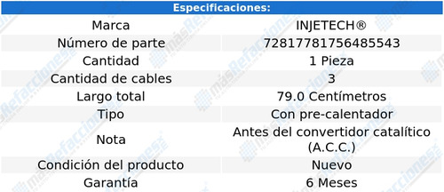 Sensor Oxígeno Acc Tsuru L4 2.0l De 1994 A 1996 Injetech