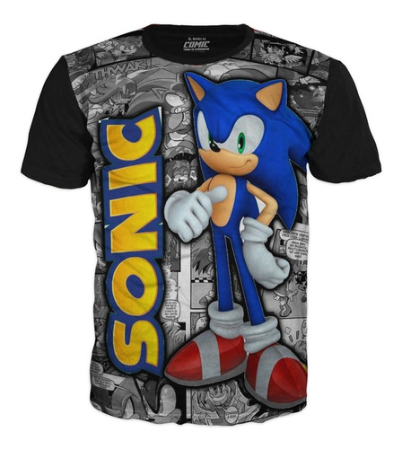 Camiseta De Sonic  Videojuegos  Gamer Niños Y Adultos