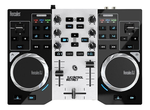 Controlador DJ Hercules DJControl Instinct S Series negro y plateado de 4 canales