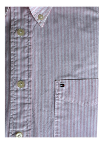 Camisa Tommy Hilfiger Hombre Manga Larga Talla L Cth076