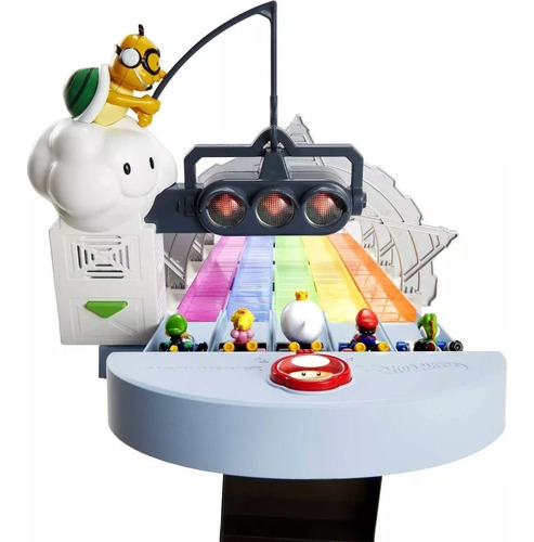 Pista Mario Kart Rainbow Road Arcoiris Hot Wheels Color Azul
