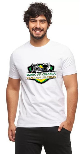 Imagem 3 de 6 de Camiseta Para Caminhoneiro - Sonho De Criança