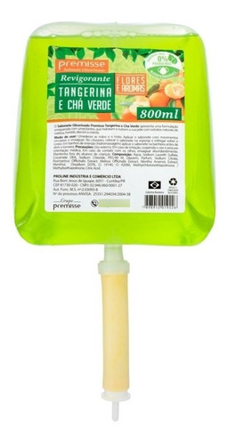 Refil Sabonete Tangerina E Chá Verde 800ml Premisse