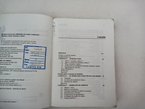 Libro Modelado Y Diseño Orientado A Objetos Rumbaugh 115s8