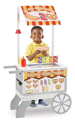 Melissa & Doug Carrito De Madera Para Venta De Snacks