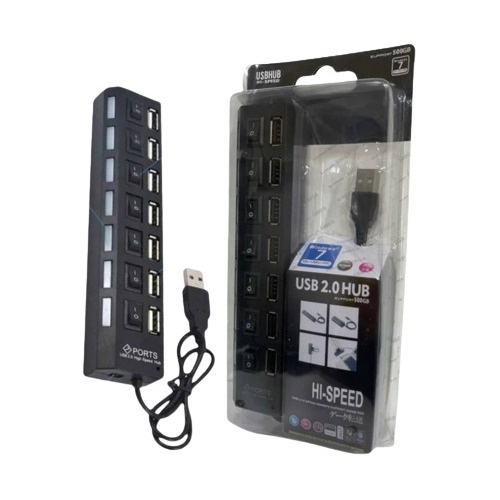 Hub Usb De 7 Puertos Usb 2.0 Hi-speed