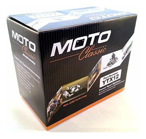 Moto Classic Ytx12 12v 12ah Sellado Batería De Motocicle
