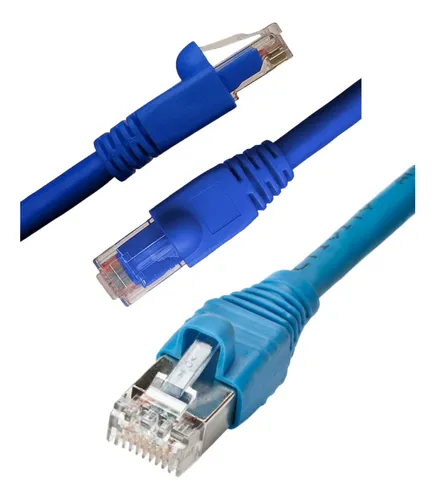 Pach Cord Cat 7 Amp Azules 3m Ftp Remate Desmonte 21 Unid (Usado)