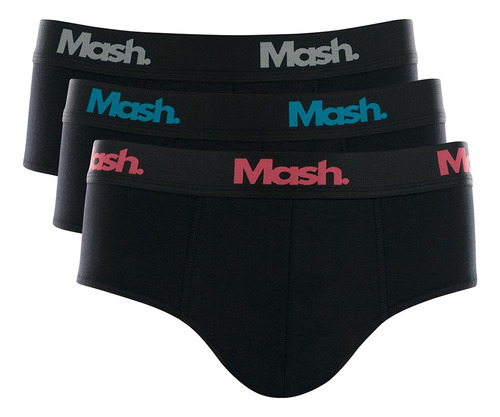 Kit 3 Cueca Slip Mash Cotton Elastano 113.06