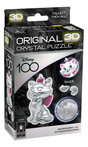 Bepuzzled | Disney Platinum Marie Original 3d Crystal Puzzle