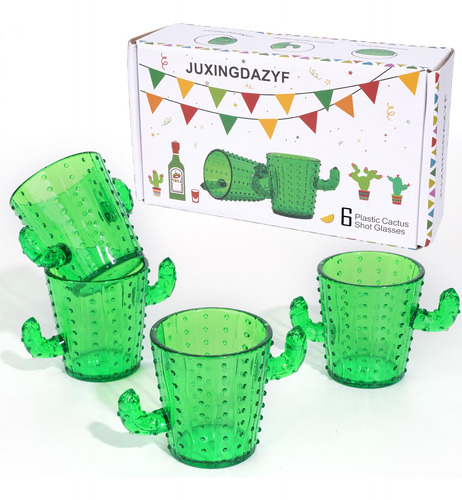 Juego De 6 Vasos De Chupito De Cactus, Divertidos Vasos De C