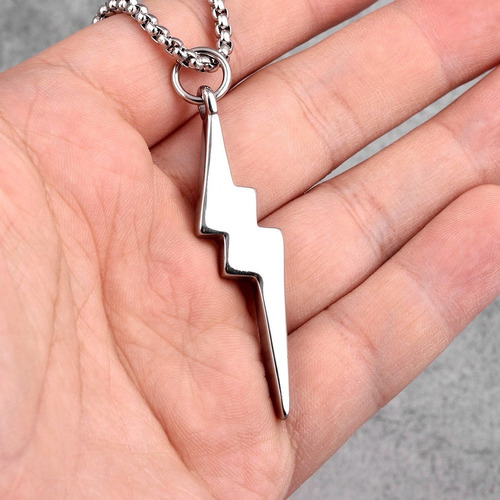 Collar Chulada, Thunder Rayo Acero Inox Hipoalerge, P0314