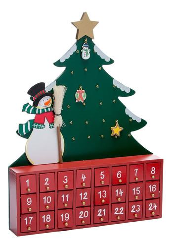 Mueco De Nieve Con Calendario De Adviento Con Forma De Rbol,