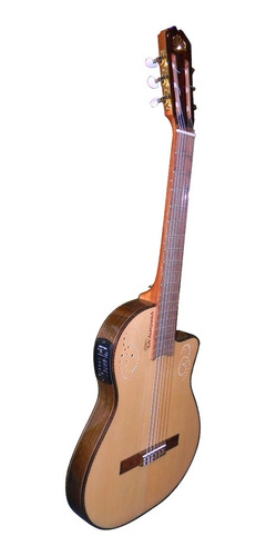 Guitarra Clasica La Alpujarra 300kec C/ Mic Eq Caja Angosta