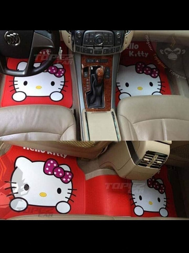 Pisos Kitty Rojo Juego Completo Auto Camioneta 