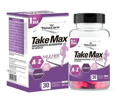 Multivitamínico Feminino Take Max Mulher 500mg 30 Caps 