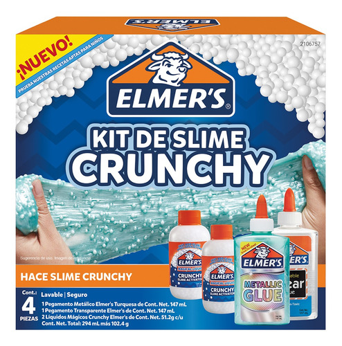 Elmers 28050 Pegamento Kit Slime Crunchy X4 | MercadoLibre