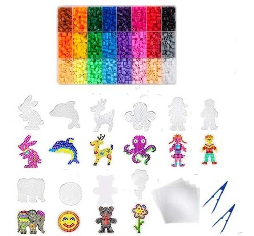 Fuse Beads Kit 24 Colores Iron Beads Kit Para Niños Co...