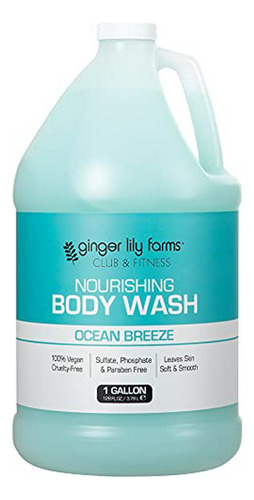 Gel De Ducha Nutritivo Ocean Breeze, 100% Vegano, 1 Galón.