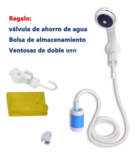 Regadera Eléctrica Portátil Recargable Para Camping